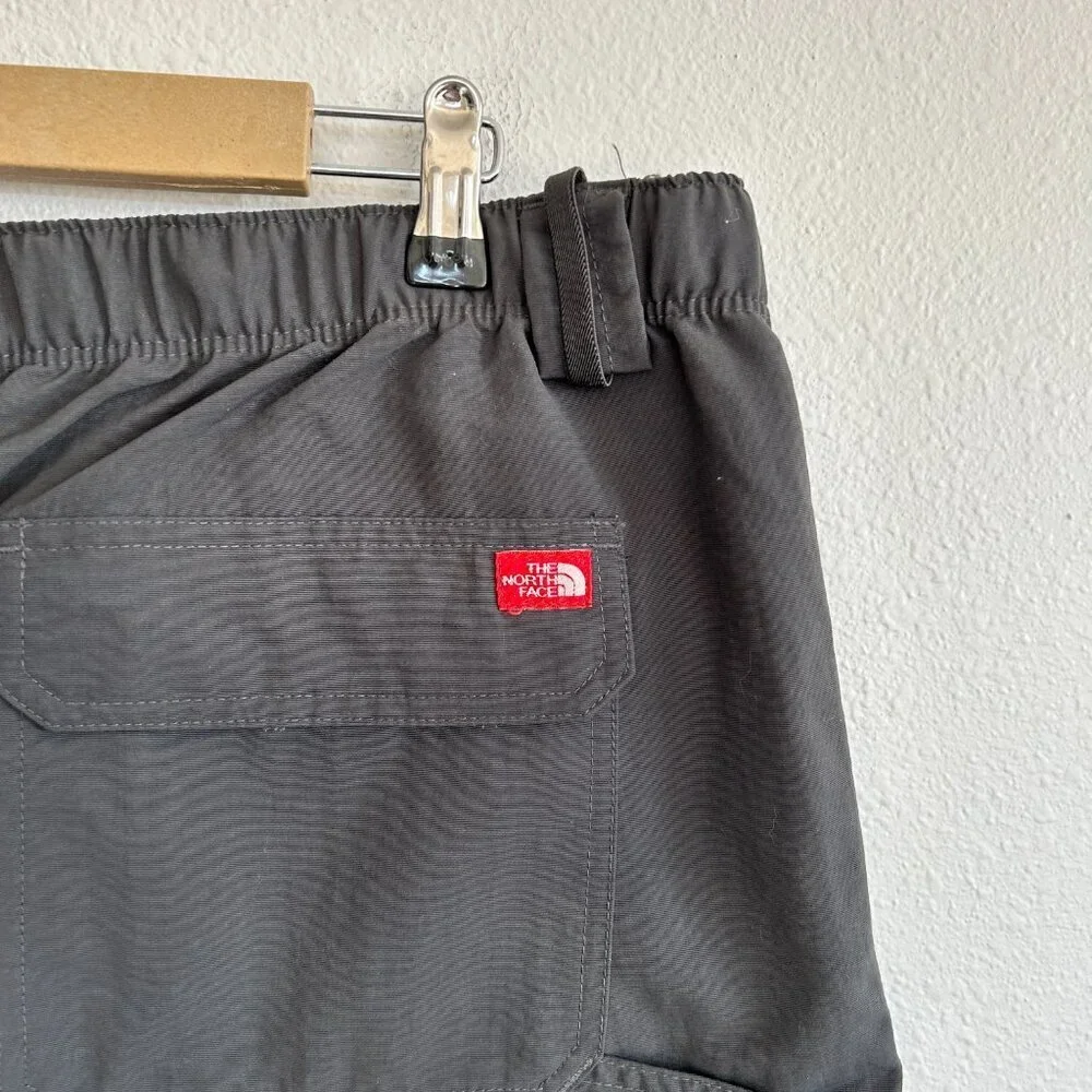 The North Face Pants Gray Convertible Belted Cargo Nylon Hiking Outdoor